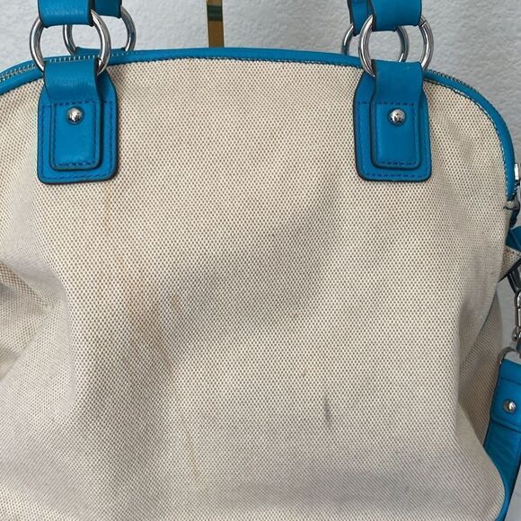 Aimee Kestenberg Canvas Lucy Satchel w/Front Pockets Handbag Bag - Picture 7 of 13